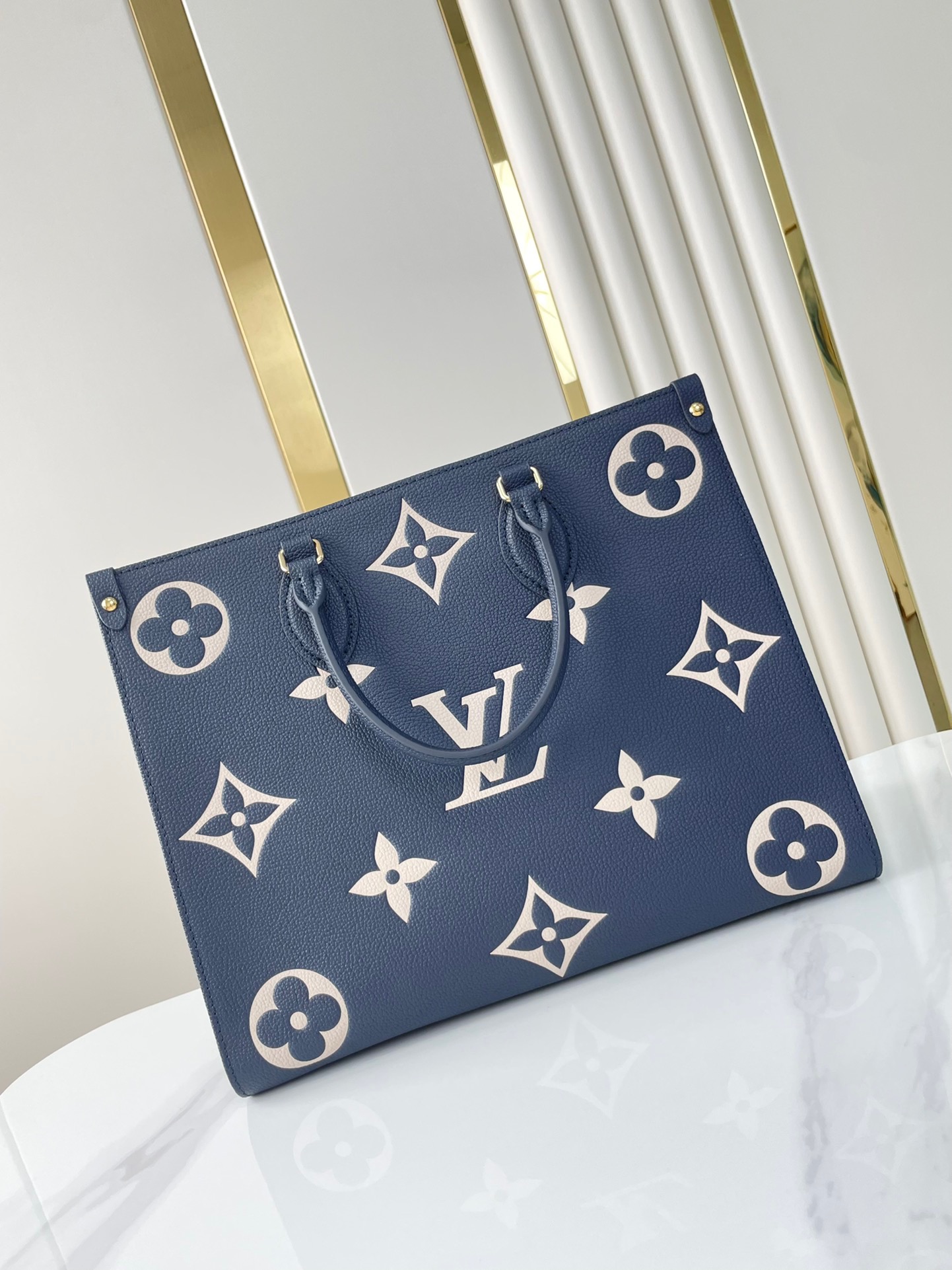 Designer Monogram Canvas Onthego MM Blue - Bag - Gorchic - $114.99