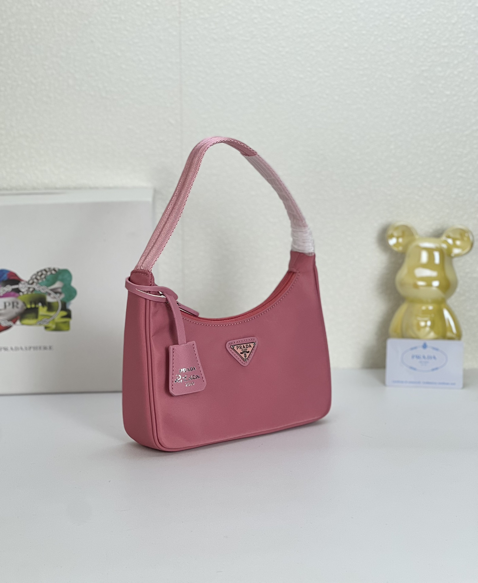 Saffiano texture Hobo Medieval Moon Bag - Red Bag - Gorchic - $93.99