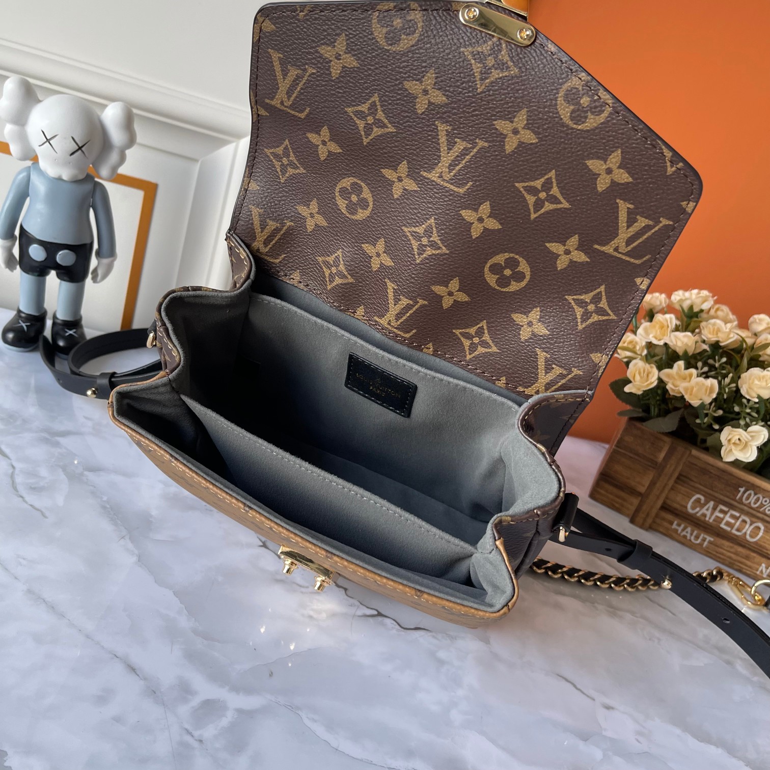 Designer Monogram Pochette Métis Handbag - Old Flower Brown Bag - Gorchic - $139.99