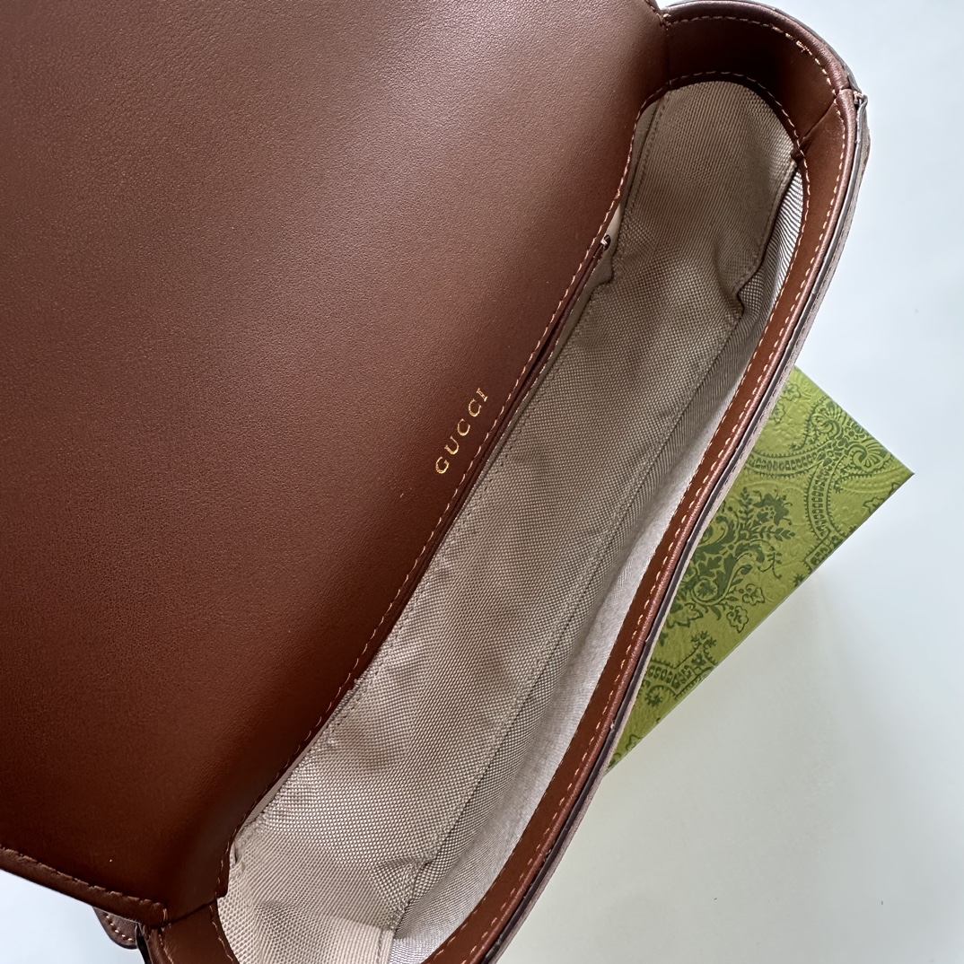 Double-G Horsebit 1955 Small Brown Shoulder Bag - Gorchic - $121.99