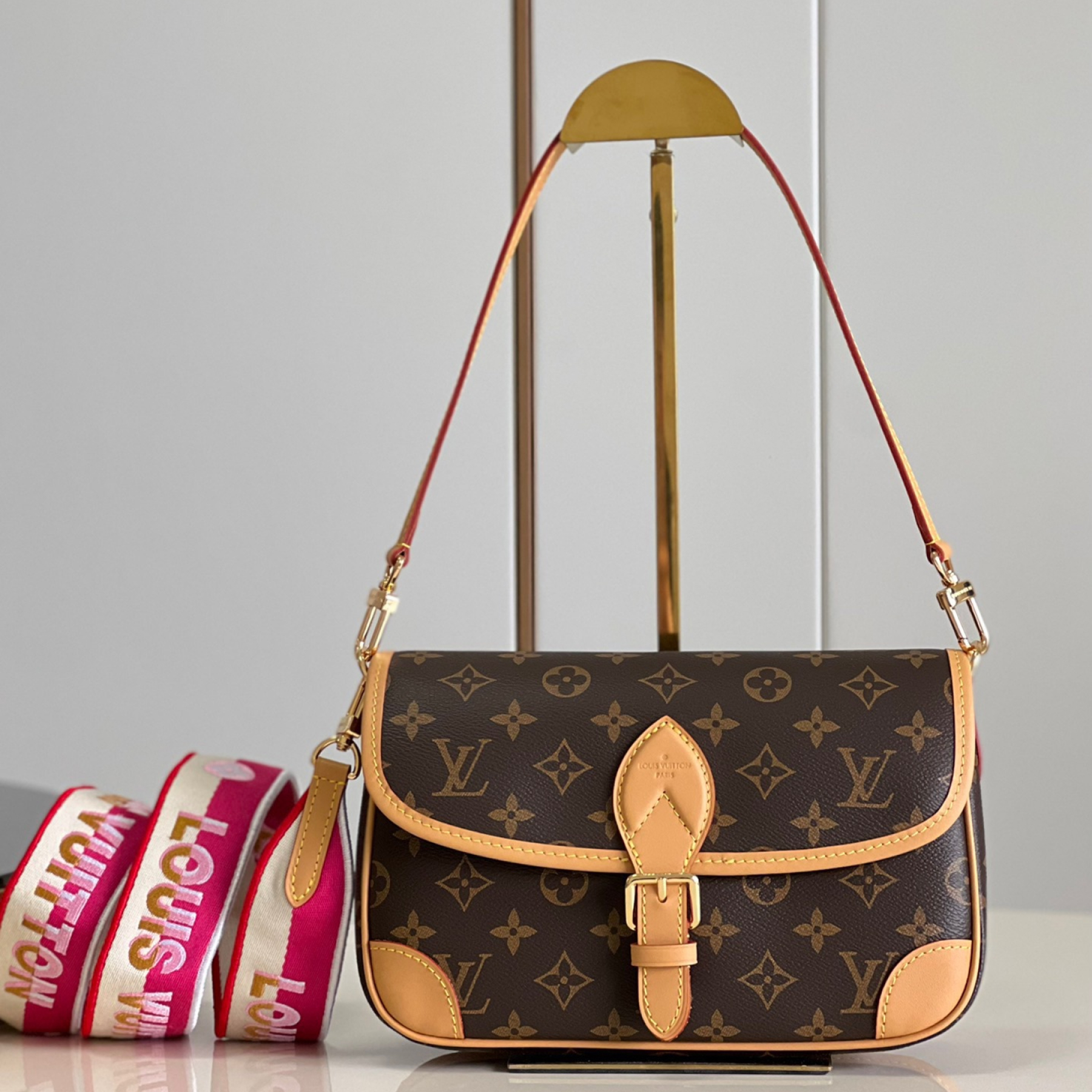 Designer Monogram  Diane NM Handbag Monogram Canvas - Bag - Gorchic - $124.99