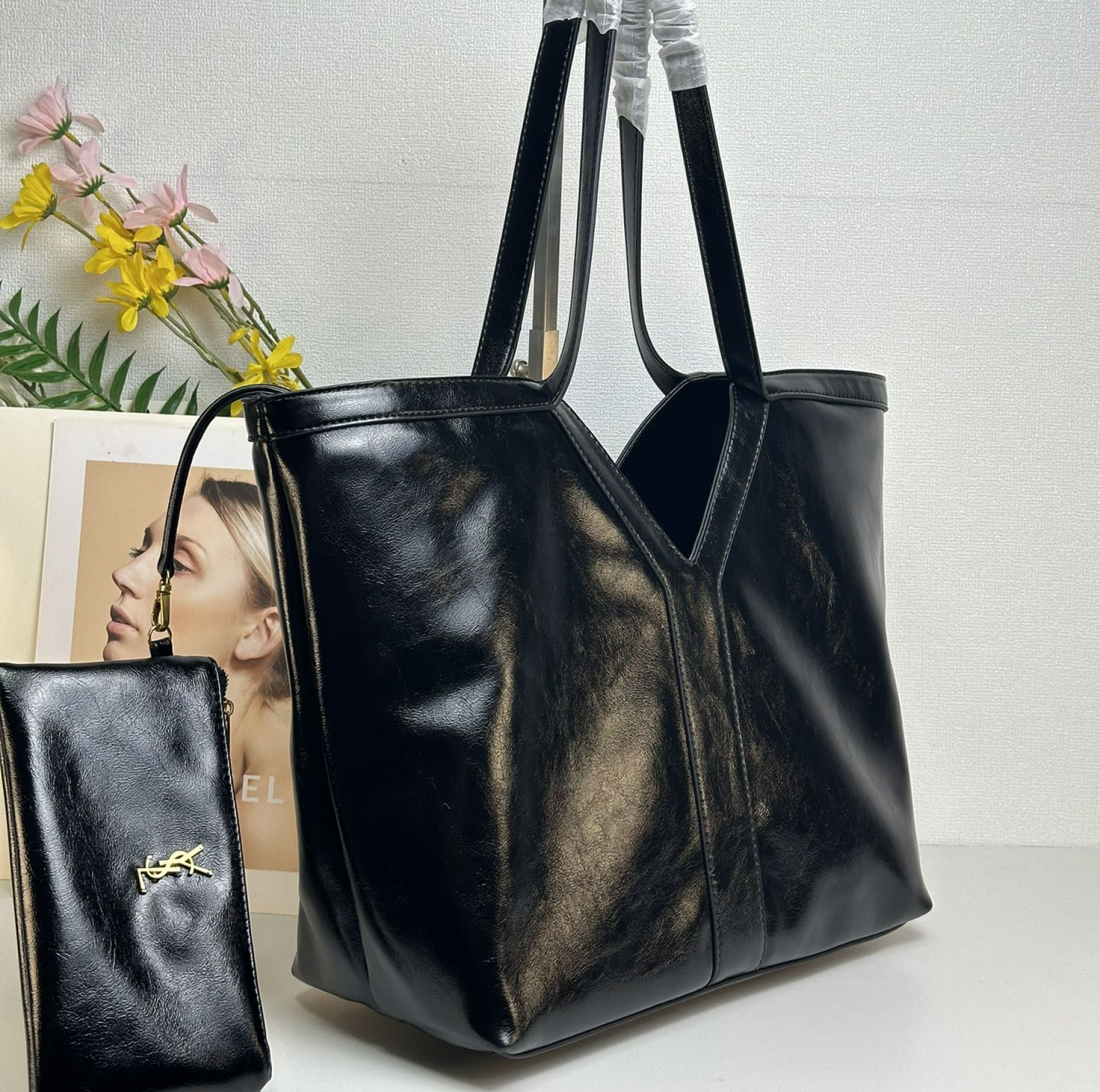 Lady Designer Oversized Tote Bag - Black Bag - Gorchic - $153.99