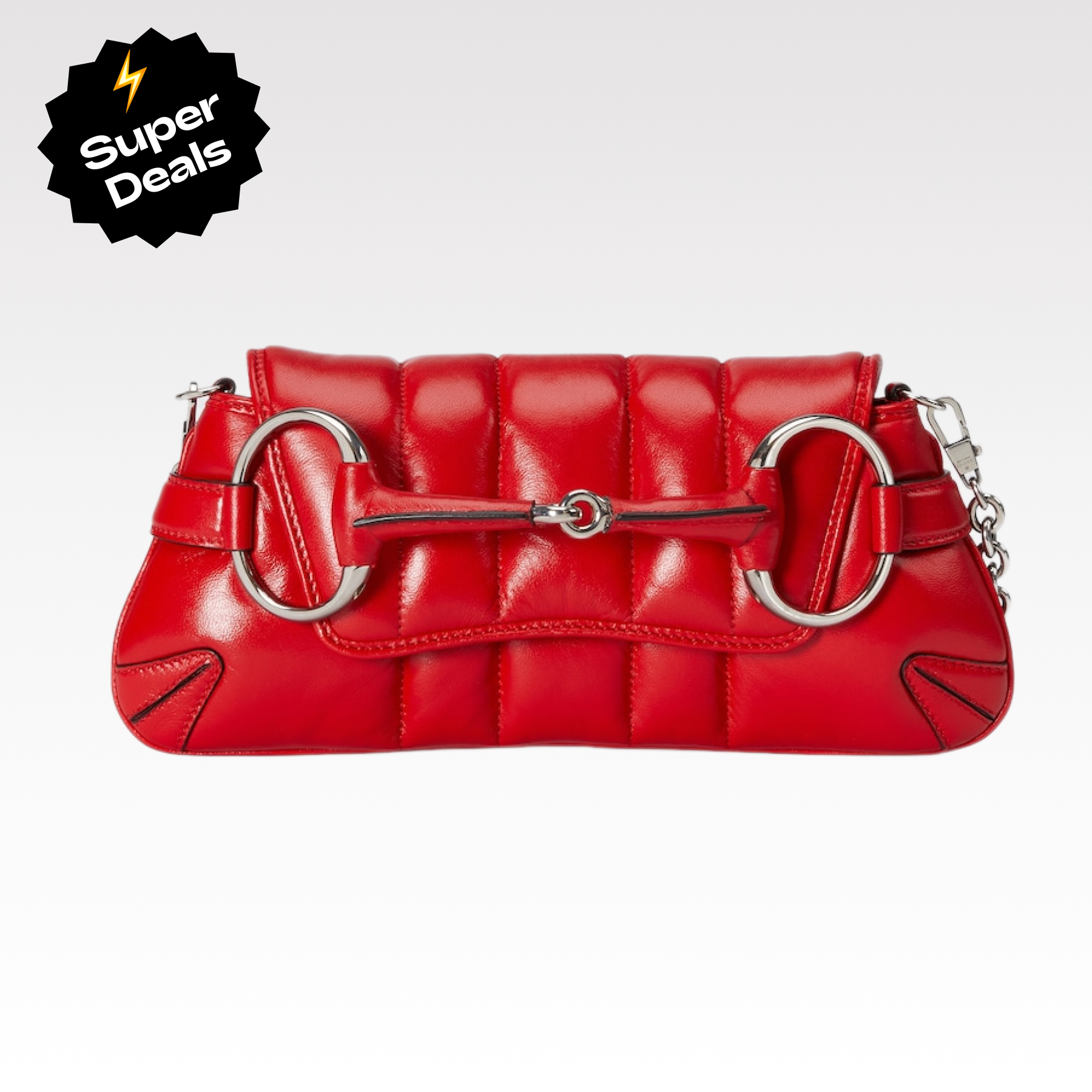 Double-G Horsebit Chain Small Shoulder Bag Red - Bag - Gorchic - $110.99