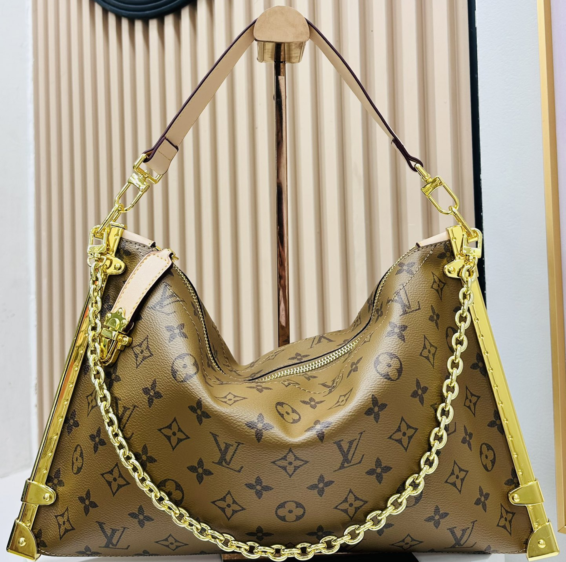 Designer Monogram Lucky Trunk Floral Taffeta Bag - Gorchic - $158.99