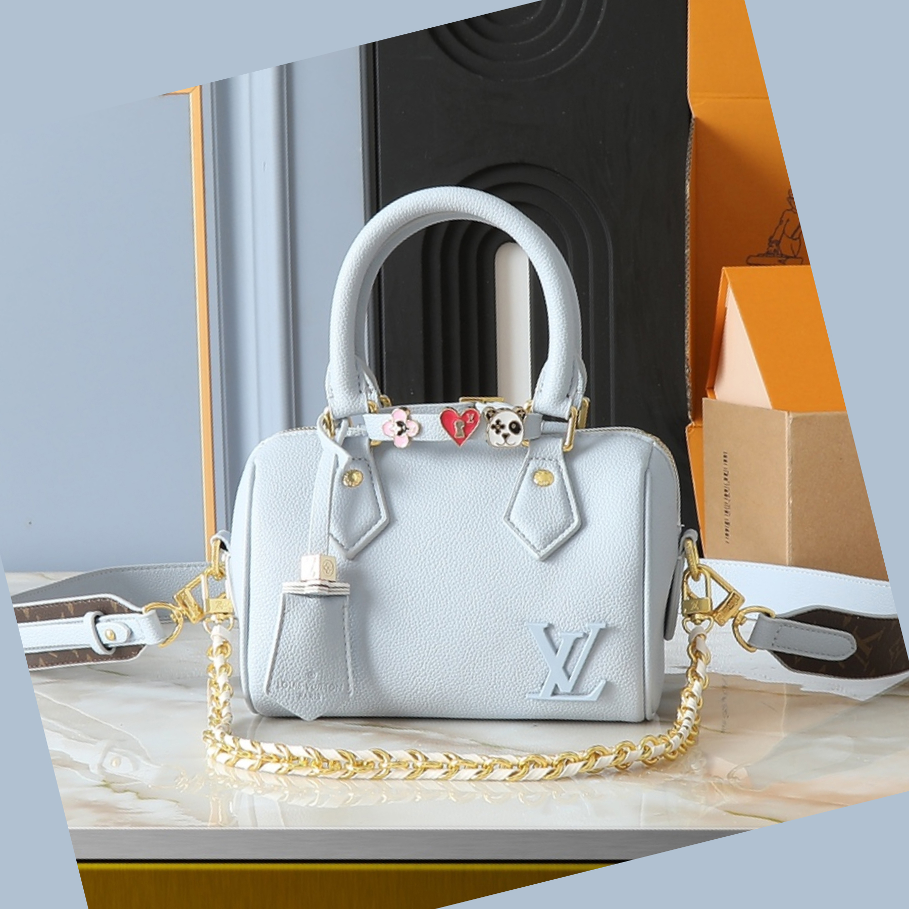 Designer Monogram Speedy 18 Blue Style - Bag - Gorchic - $131.99