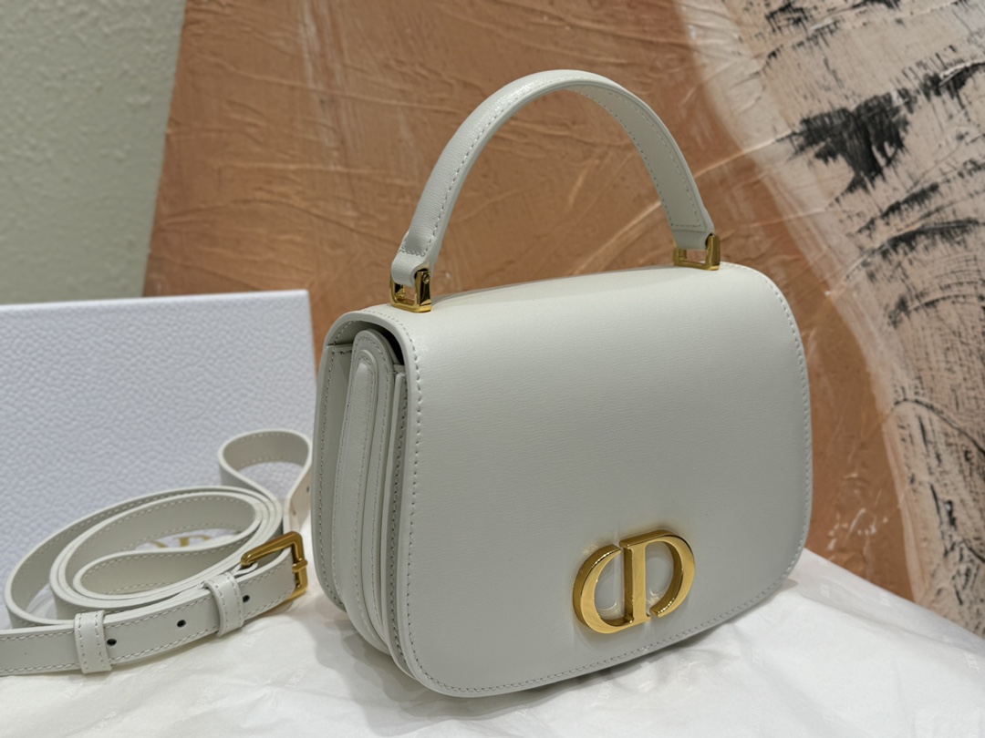 D Inspired Medium 30 Montaigne Avenue Top Handle Bag-White - Bag - Gorchic - $146.99