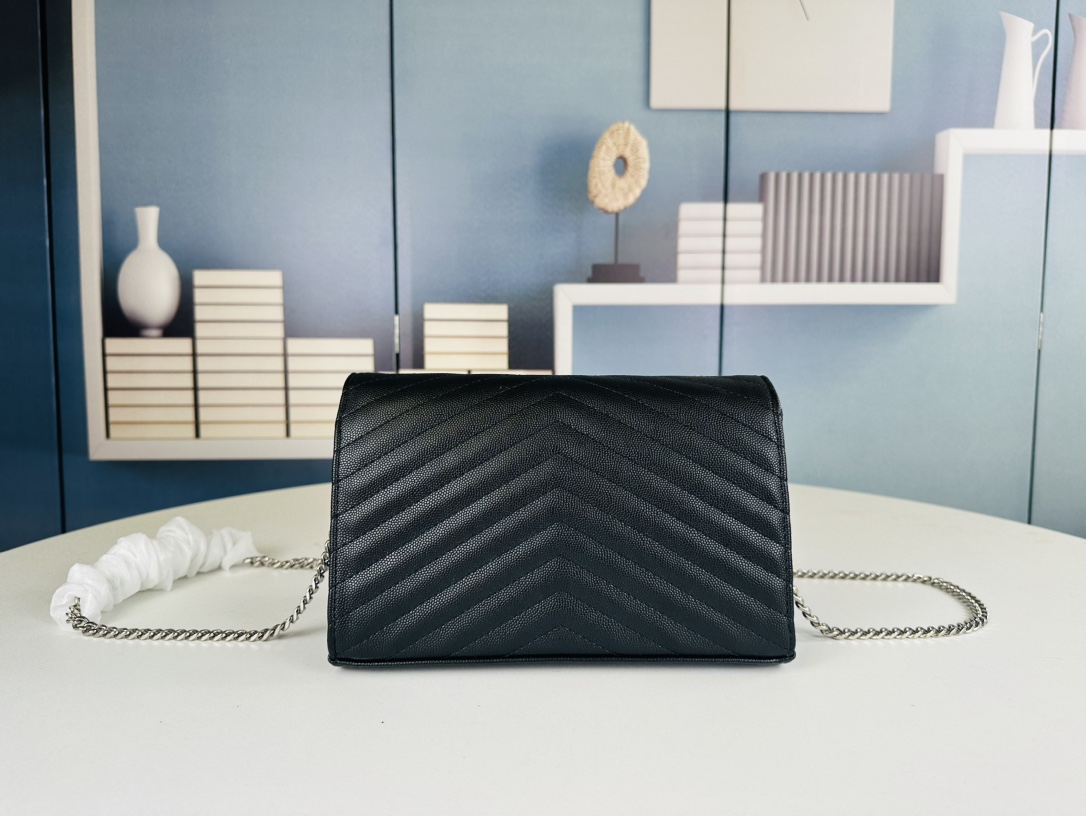 Lady Designer Fashion Cassandre Envelope - Black - Sier Metal - Gorchic - $119.99