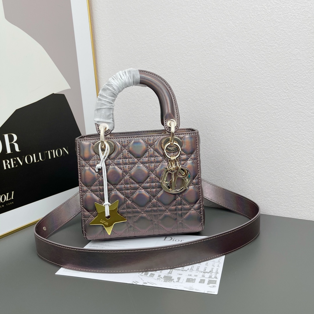 D Inspired Small Lady D Inspired Bag Cannage Calfskin - Bag - Gorchic - $167.99