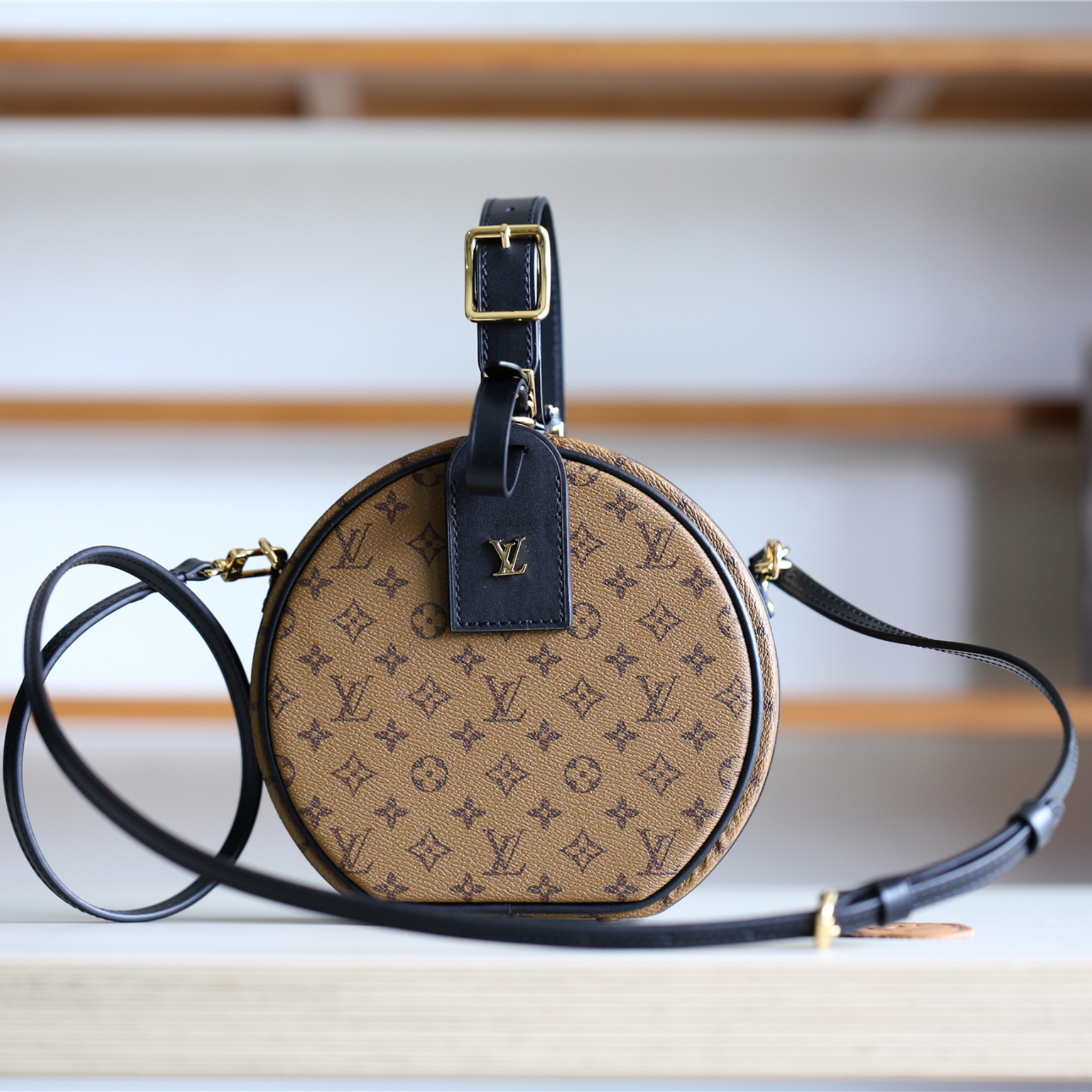 Designer Monogram Reverse Petite Boite Chapeau Bag - Gorchic - $178.99