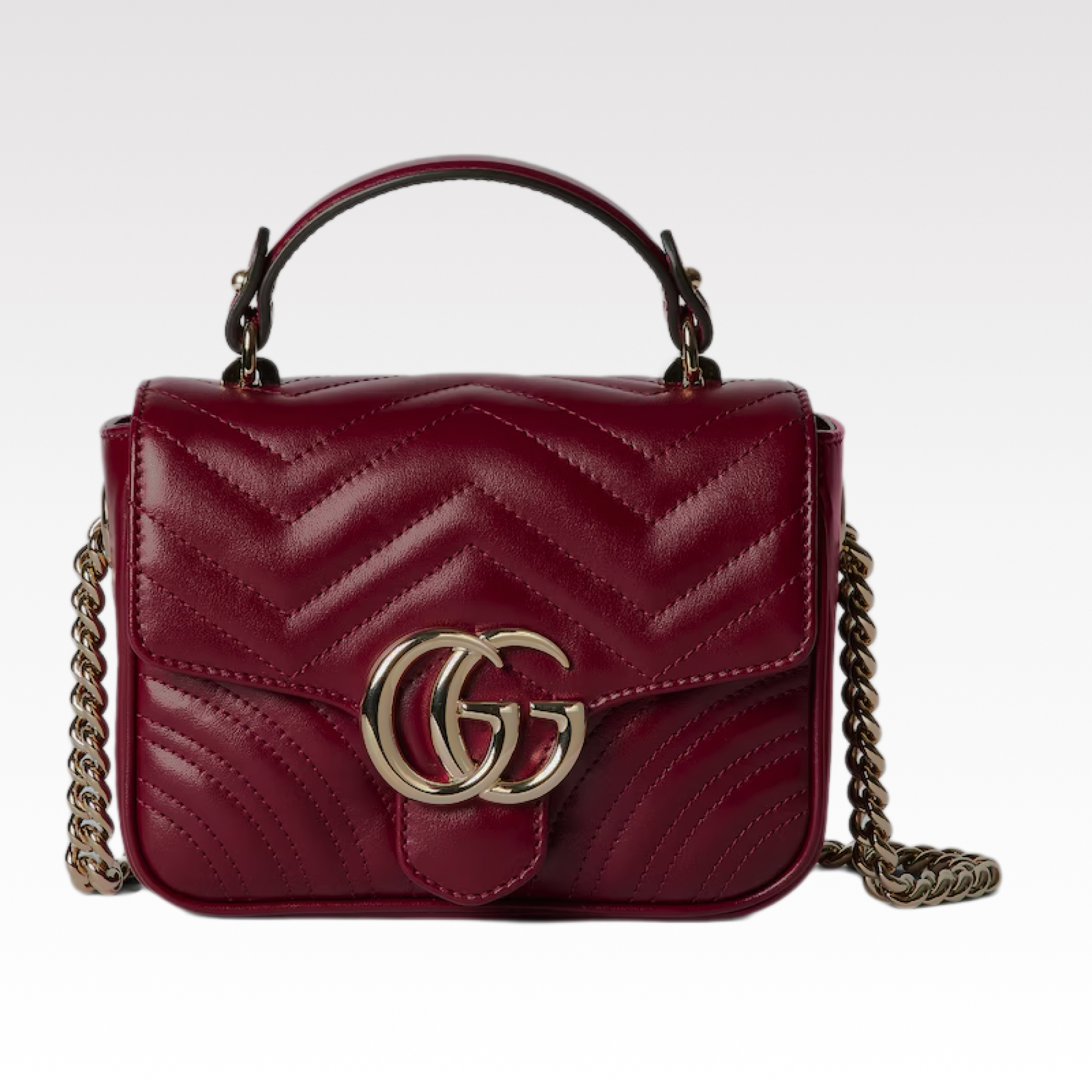 Double-G GG Marmont Mini Top Handle Bag-Red - Bag - Gorchic - $128.99