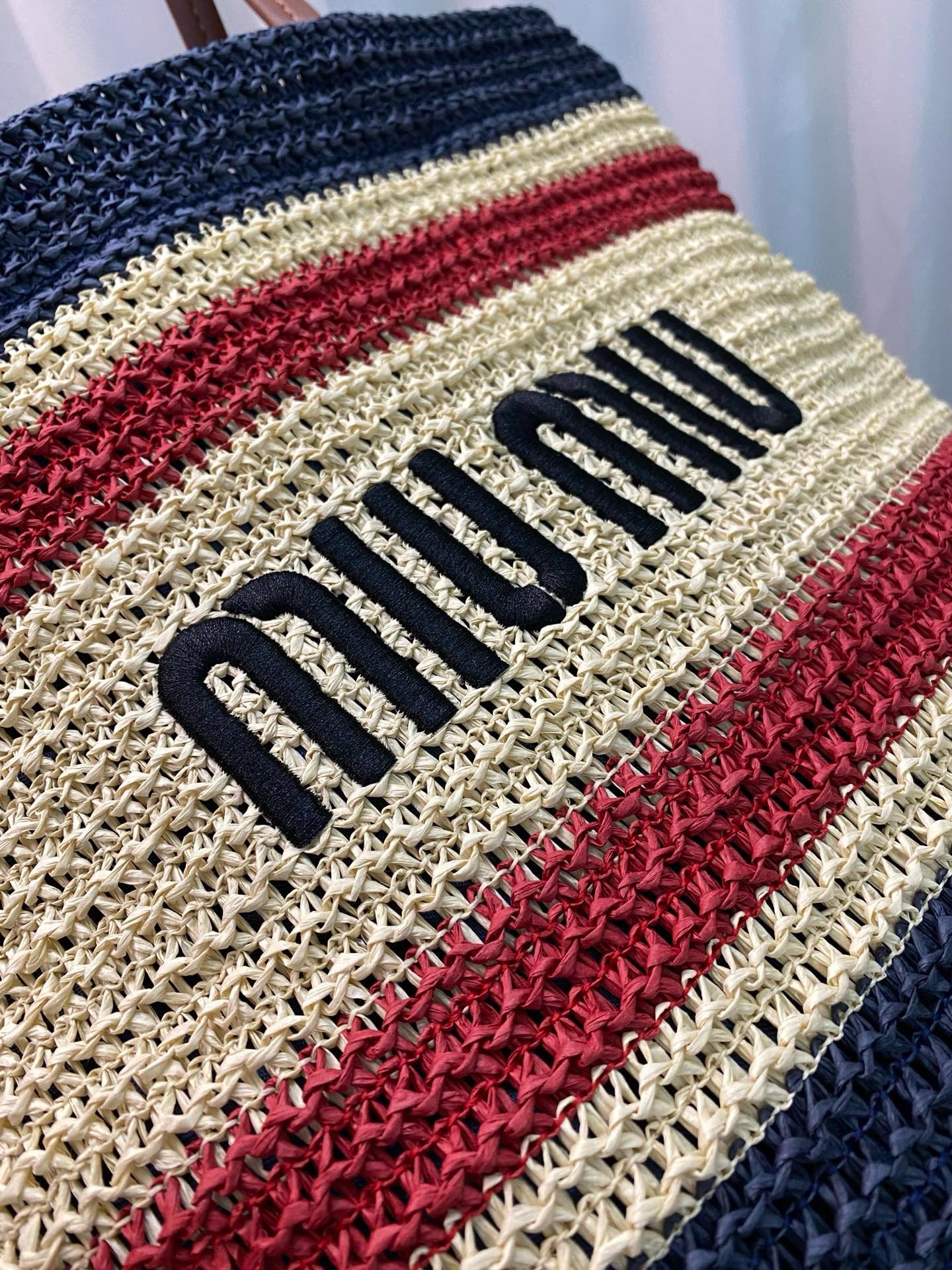 MU Faux Raffia Woven Tote Bag - Gorchic - $112.99