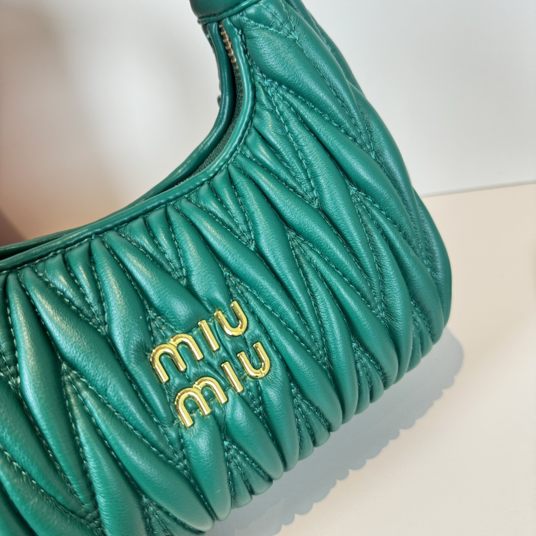 MU Wander matelassé nappa leather hobo bag handbag - Bag - Gorchic - $114.99