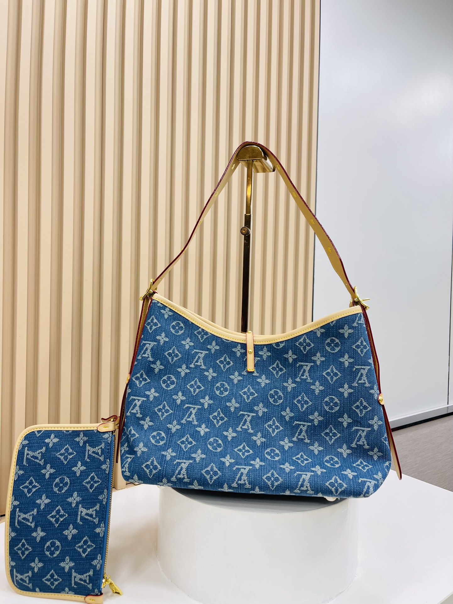 Designer Monogram  CarryAll PM - Denim Bag - Gorchic - $128.99