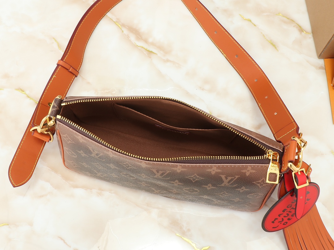 Designer Monogram Pochette Accessoire XL Brown - Bag - Gorchic - $117.99