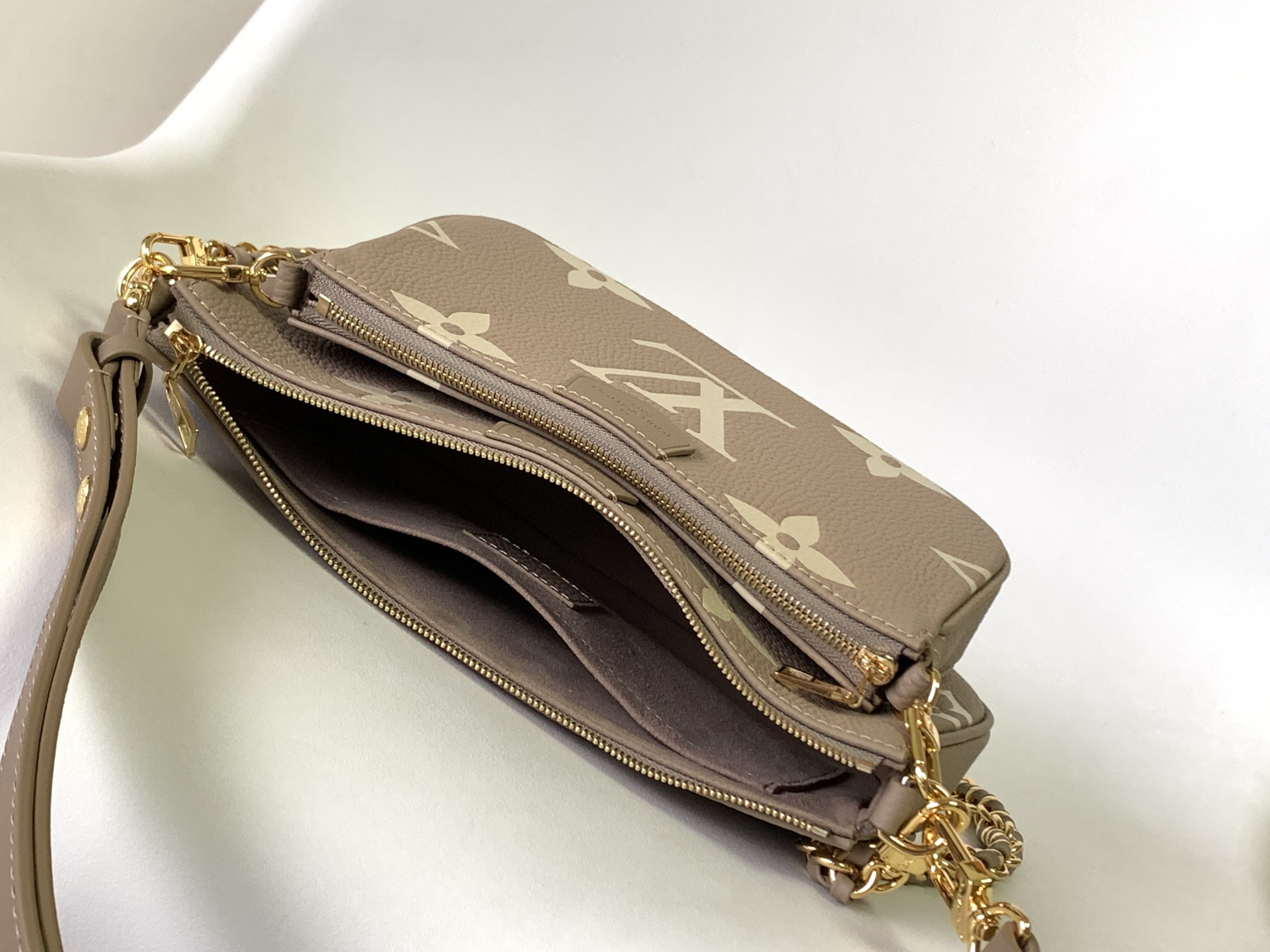 Designer Monogram Multi Pochette Accessoires Crossbody Brown Bag - Gorchic - $108.99
