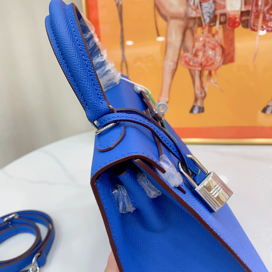 H-Inspired Kelly Haze Deep Blue Silver Hardware - Bag - Gorchic - $156.99