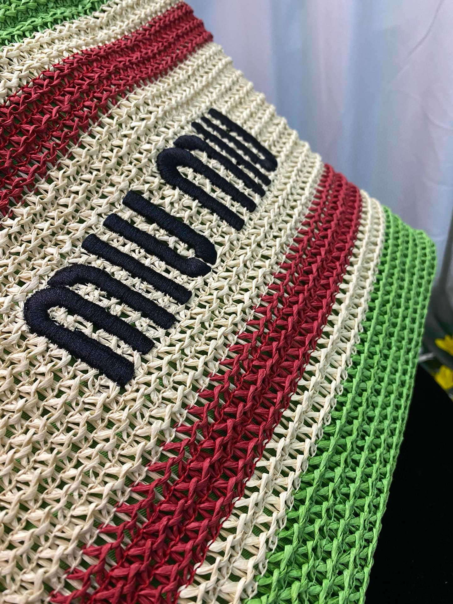 MU Faux Raffia Woven Tote Bag - Gorchic - $112.99