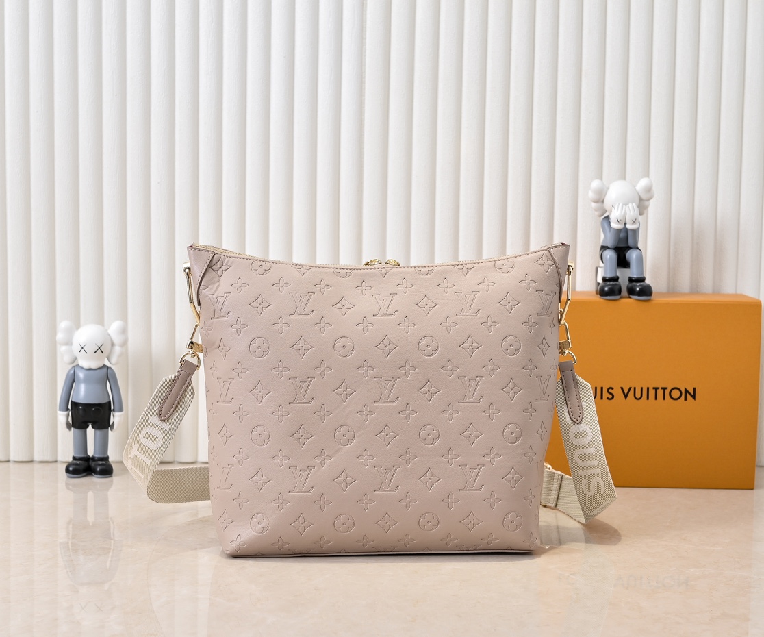 Designer Monogram Coussin Hobo MM Galet Bag - Gorchic - $122.99