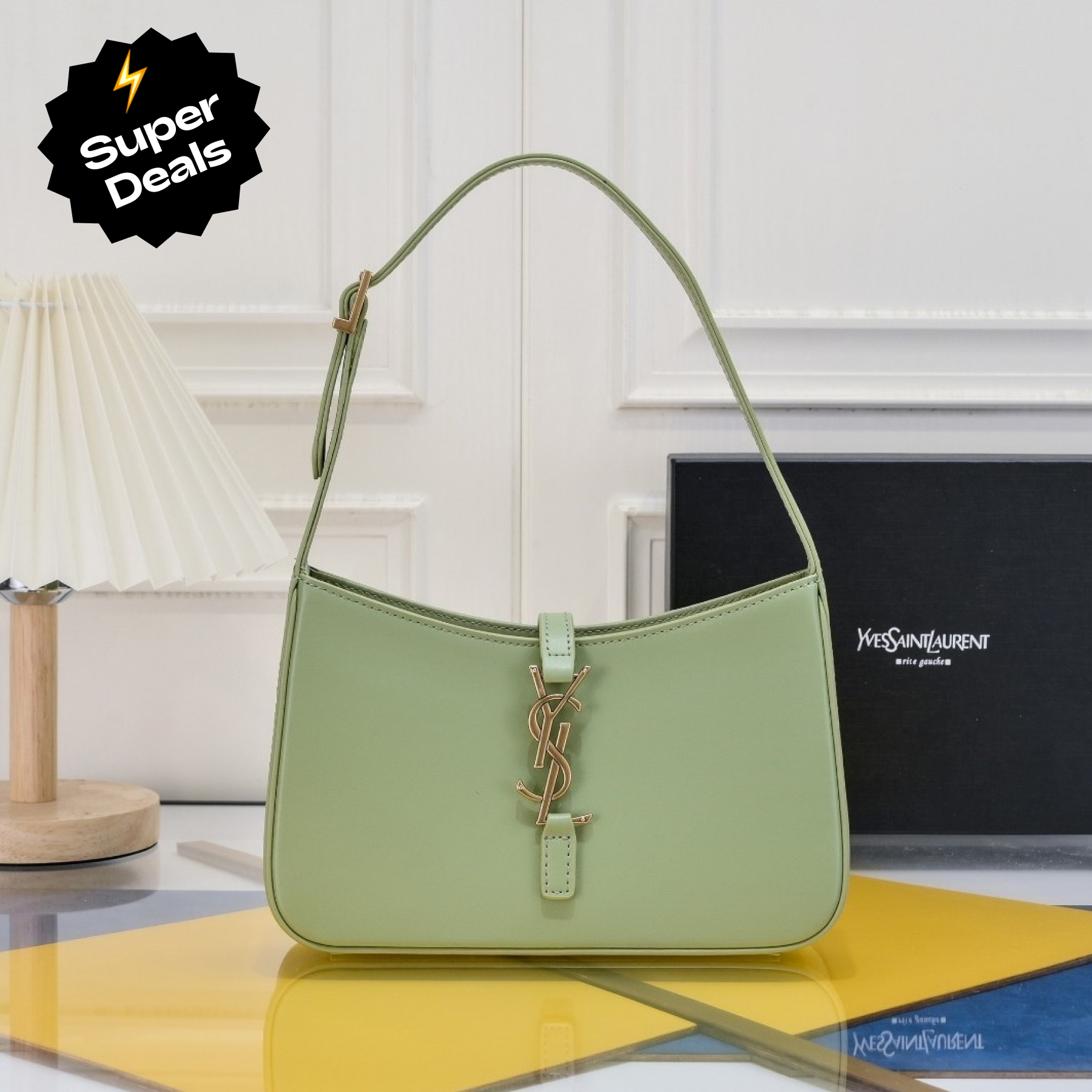 Lady Designer Fashion Le 5 à 7 Hobo Bag Leather-Green - Bag - Gorchic - $121.99