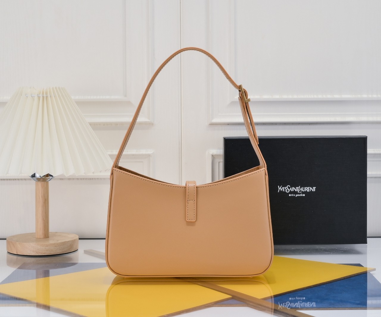 Lady Designer Fashion Le 5 à 7 Hobo Bag Leather-Beige - Bag - Gorchic - $121.99