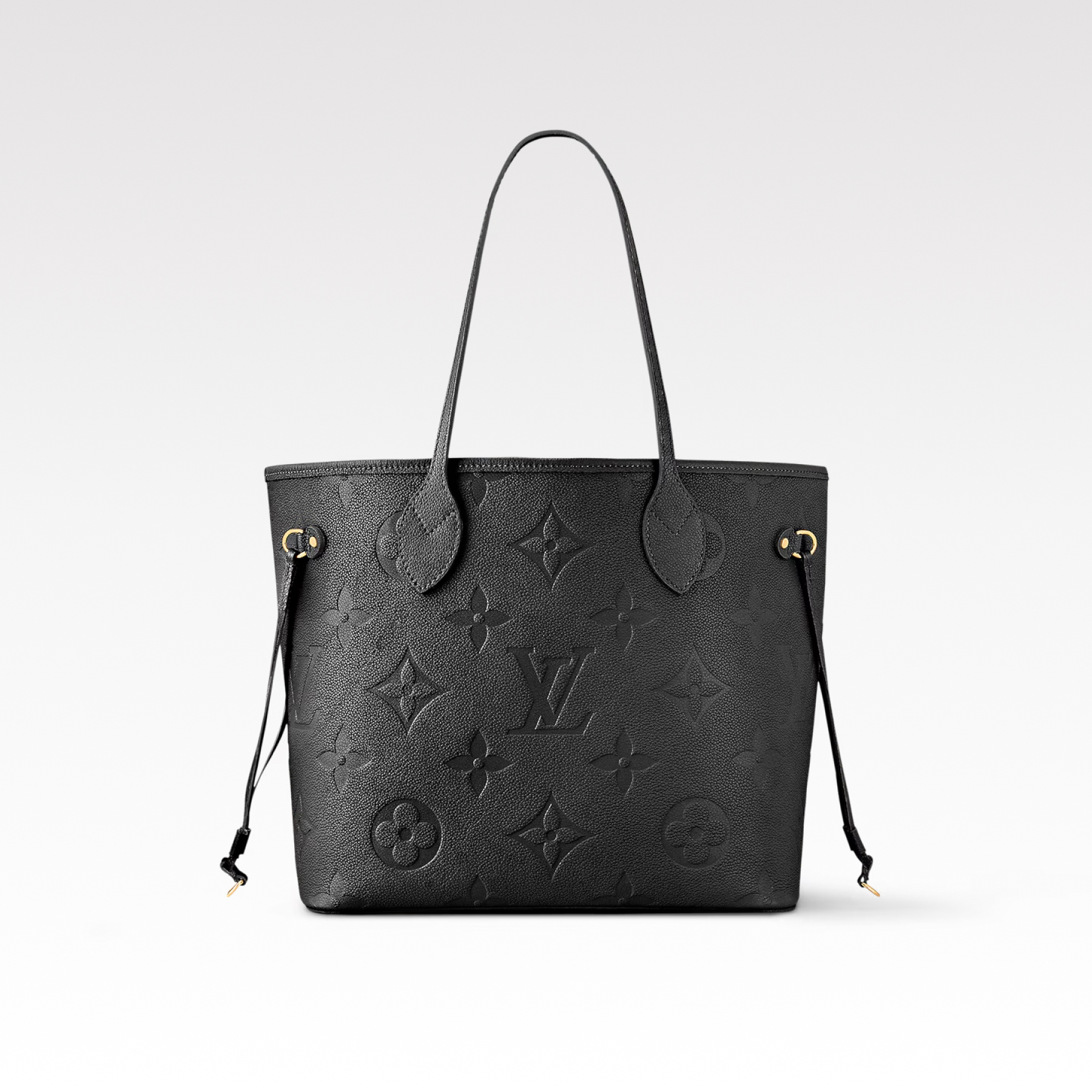 Designer Monogram Neverfull Black Embossed Medium Handbag - Gorchic - $118.99