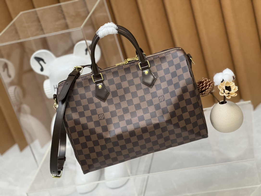 Designer Monogram Speedy Bandoulière 35 Damier Ebene Women Handbag - Bag - Gorchic - $129.99