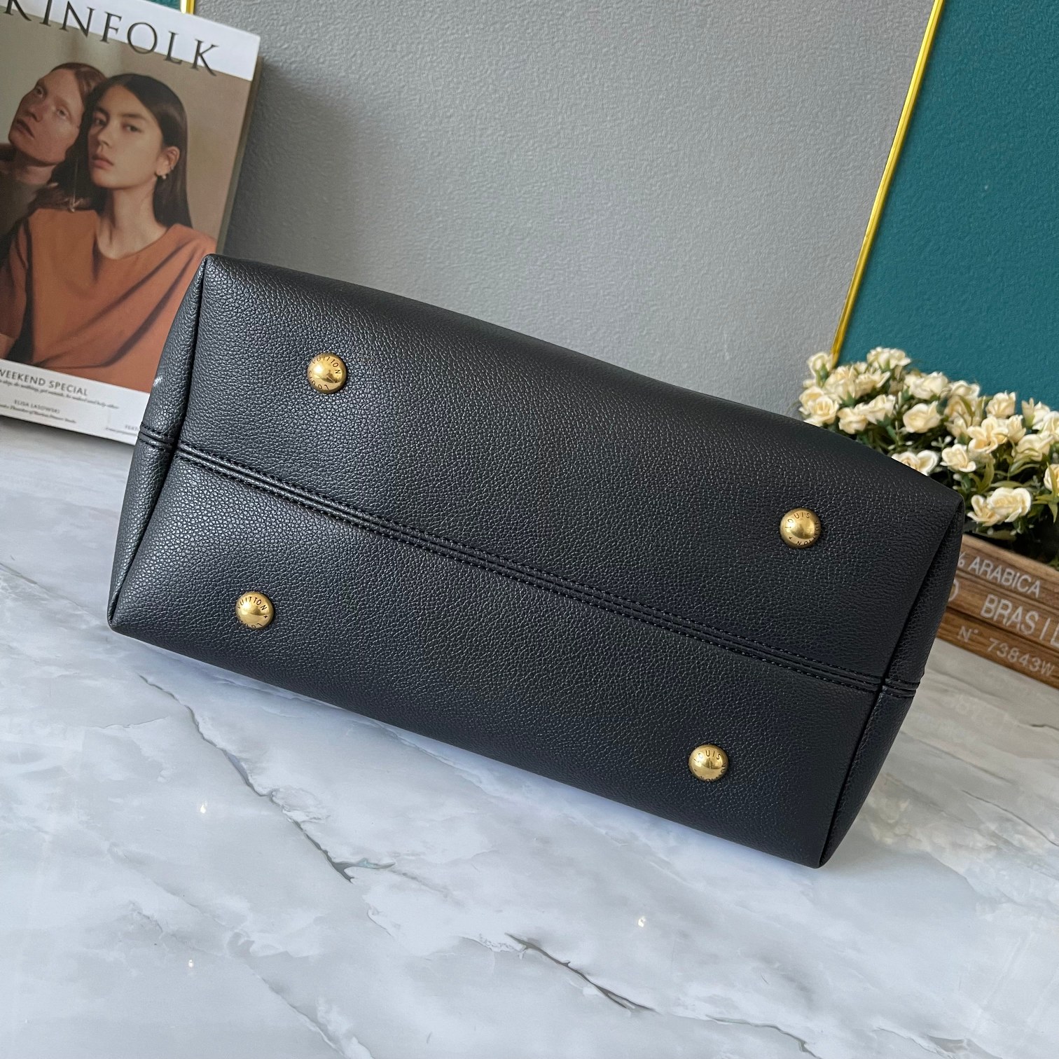 Designer Monogram  Low Key Hobo MM Bag in Black - Bag - Gorchic - $138.99