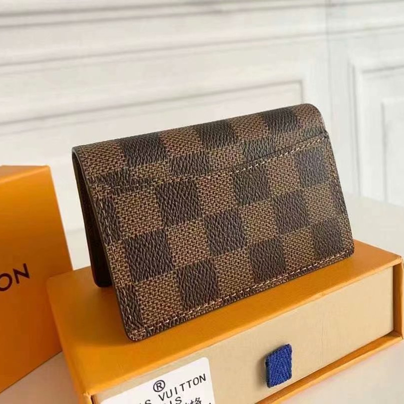 Designer Monogram Pocket Organizer Damier Graphite Canvas Wallet - Gorchic - $110.99