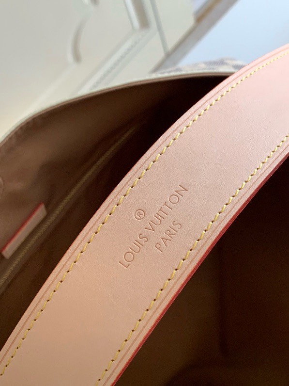 Designer Monogram Graceful MM Damier Azur Canvas Shoulder Bag - Gorchic - $120.99