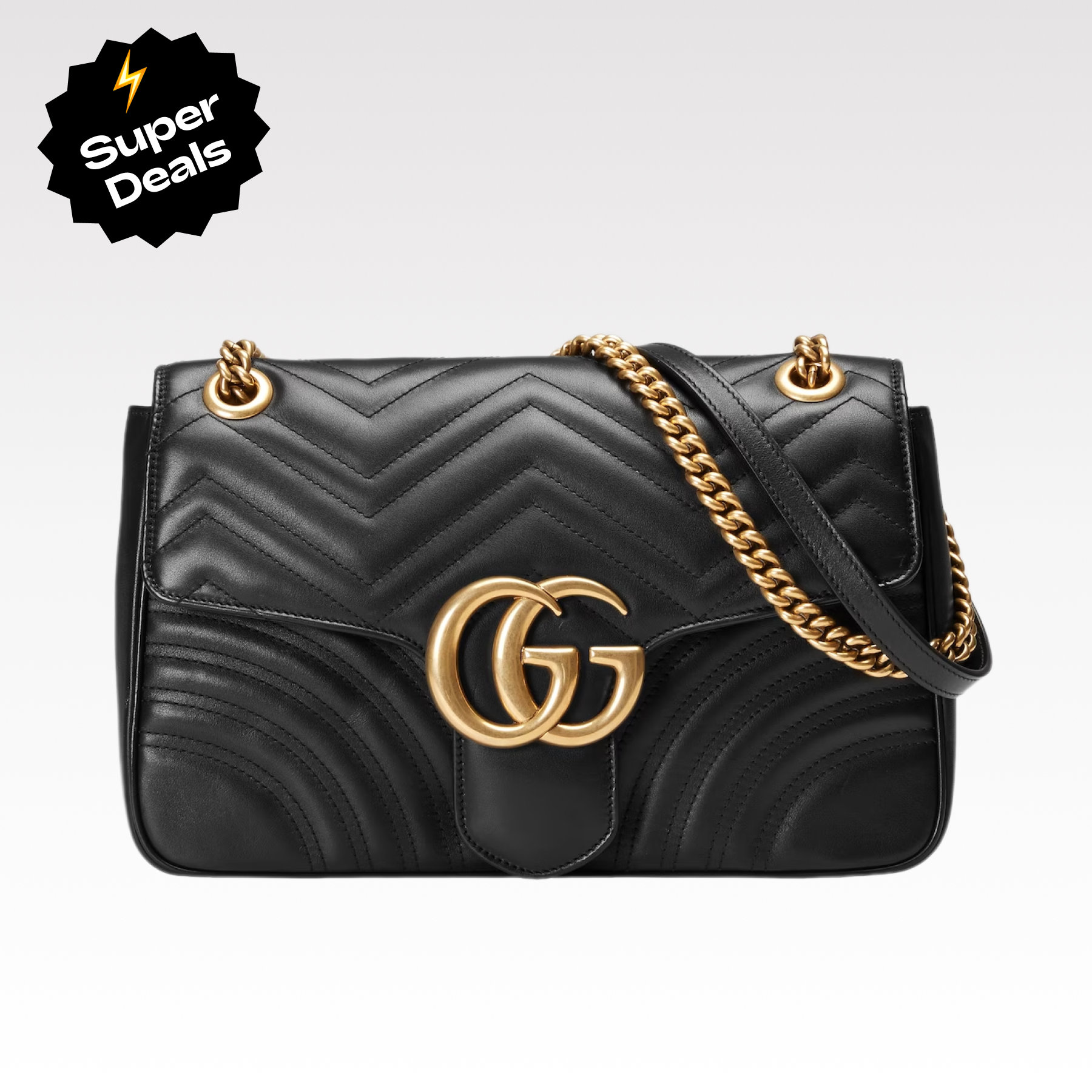 Double-G GG Marmont Small Shoulder Bag Black - Bag - Gorchic - $132.99