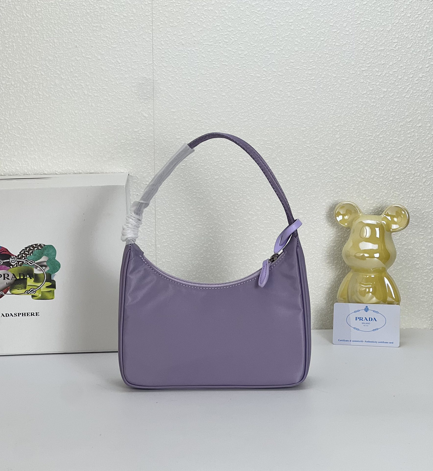 Saffiano texture Hobo Medieval Moon Bag - Purple Bag - Gorchic - $93.99