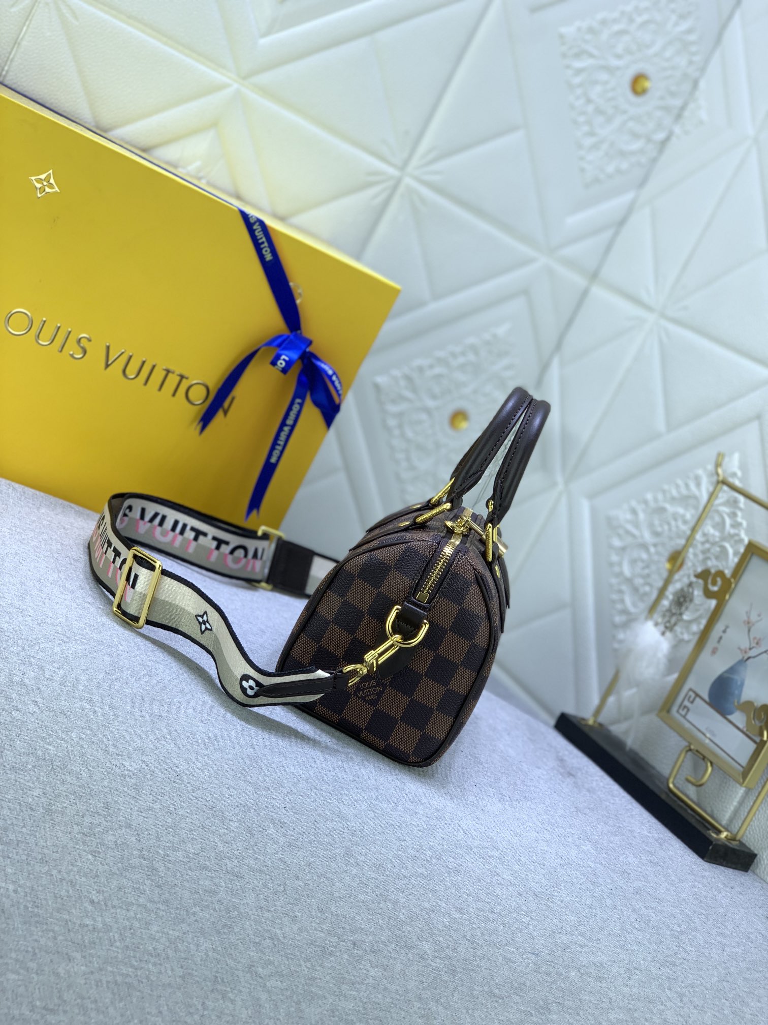 Designer Monogram Speedy Bandoulière 20 Damier Ebene Women Handbag - Bag - Gorchic - $117.99