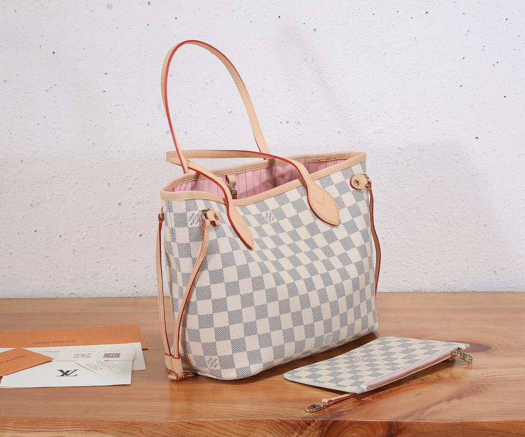 Designer Monogram Damier Azur Neo Neverfull PM - Bag - Gorchic - $110.99