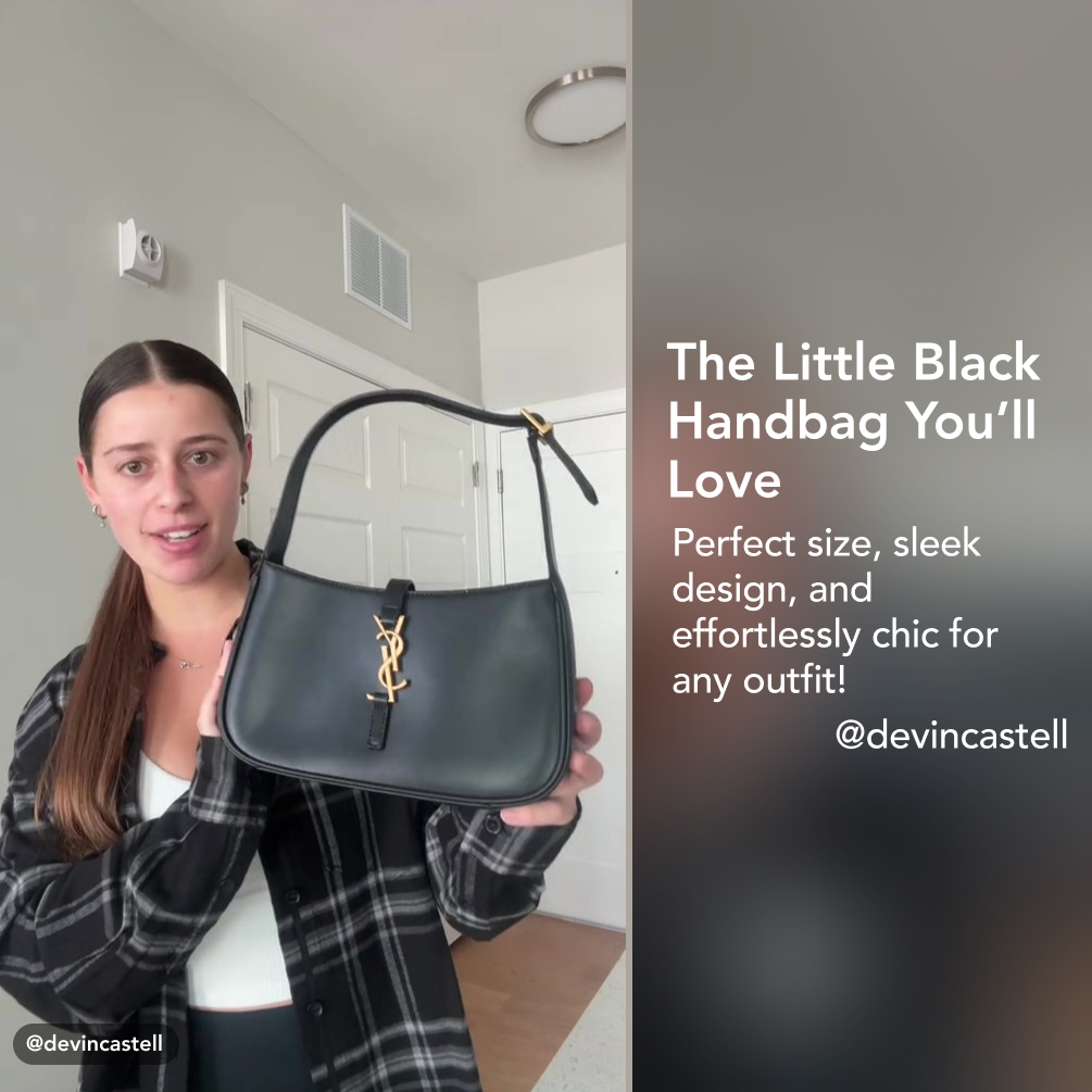 Lady Designer Fashion Le 5 à 7 Hobo Bag Leather-Black - Bag - Gorchic - $121.99