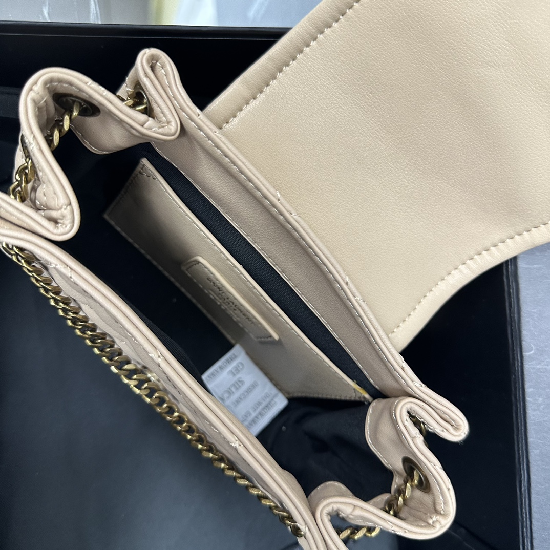 Lady Designer Calfskin Quilted Monogram Mini Nolita Crema Soft - Bag - Gorchic - $122.99