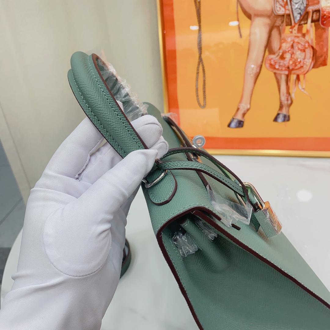 H-Inspired Kelly Haze Green Silver Hardware - Bag - Gorchic - $156.99