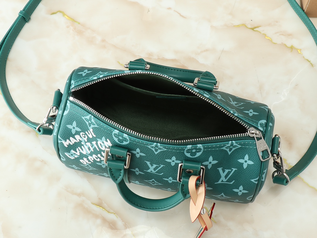 Designer Monogram Keepall 25 Green Pillow Bag - Gorchic - $135.99