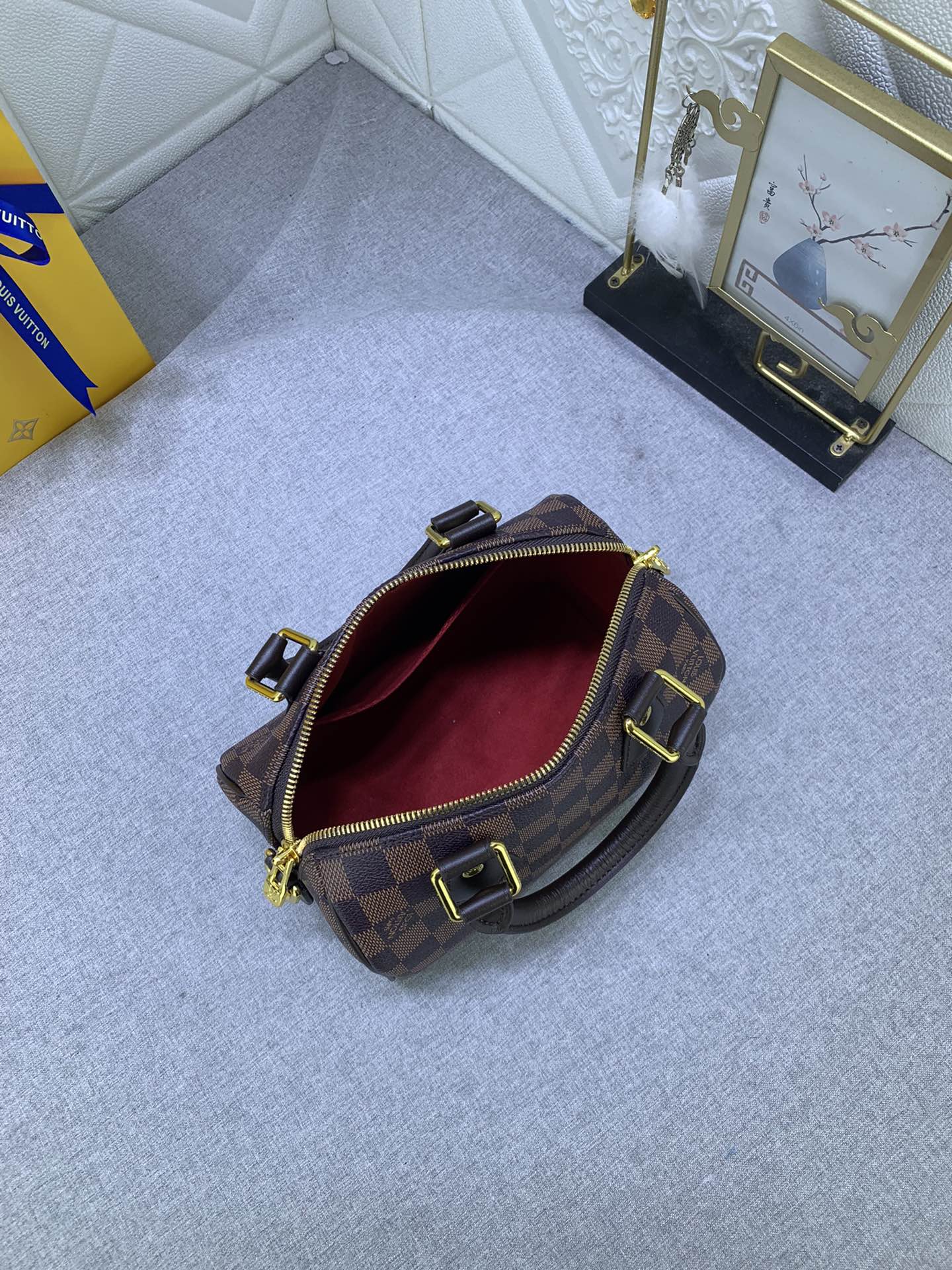 Designer Monogram Speedy Bandoulière 20 Damier Ebene Women Handbag - Bag - Gorchic - $117.99