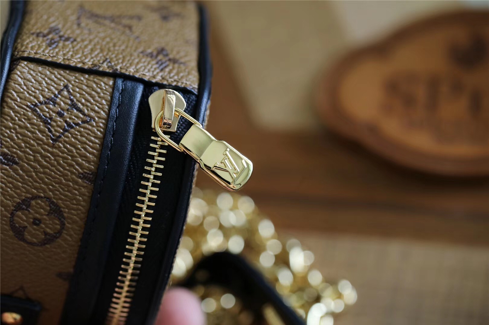 Designer Monogram Canvas Boite Chapeau Necklace Bag - Gorchic - $146.99