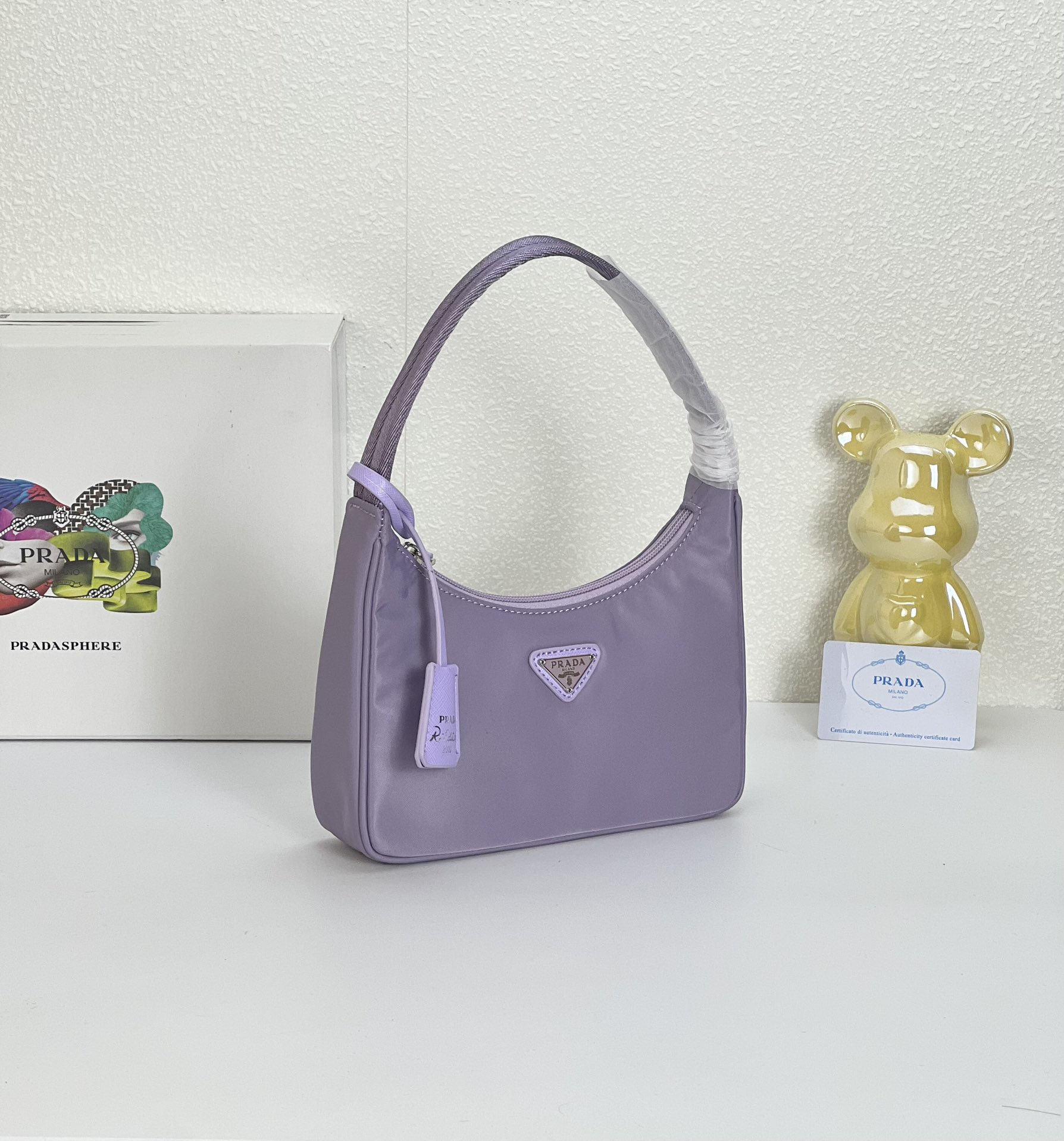 Saffiano texture Hobo Medieval Moon Bag - Purple Bag - Gorchic - $93.99