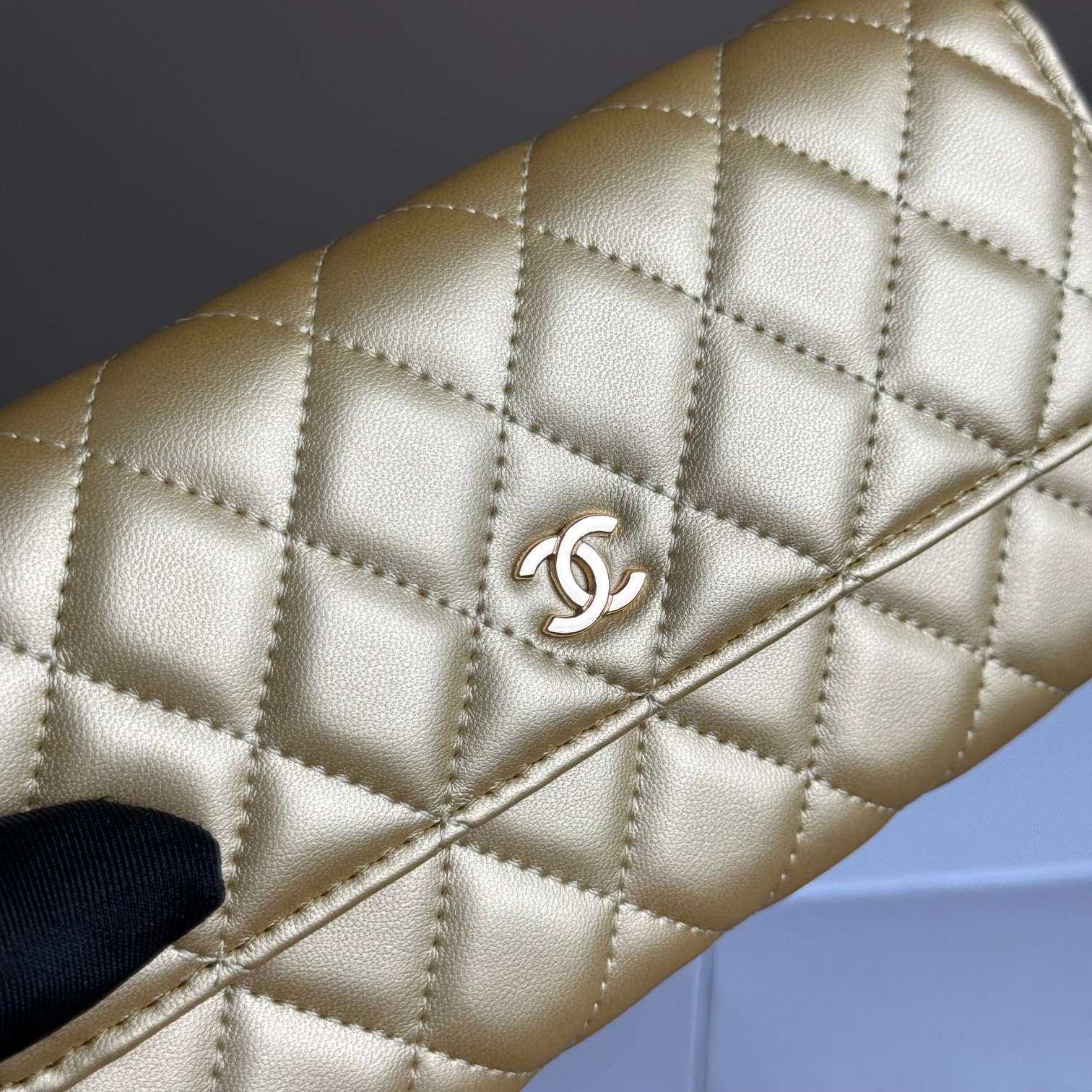 CC Inspired Counterfeit Caviar Sheepskin Wallet-Gold Wallet - Gorchic - $59.99