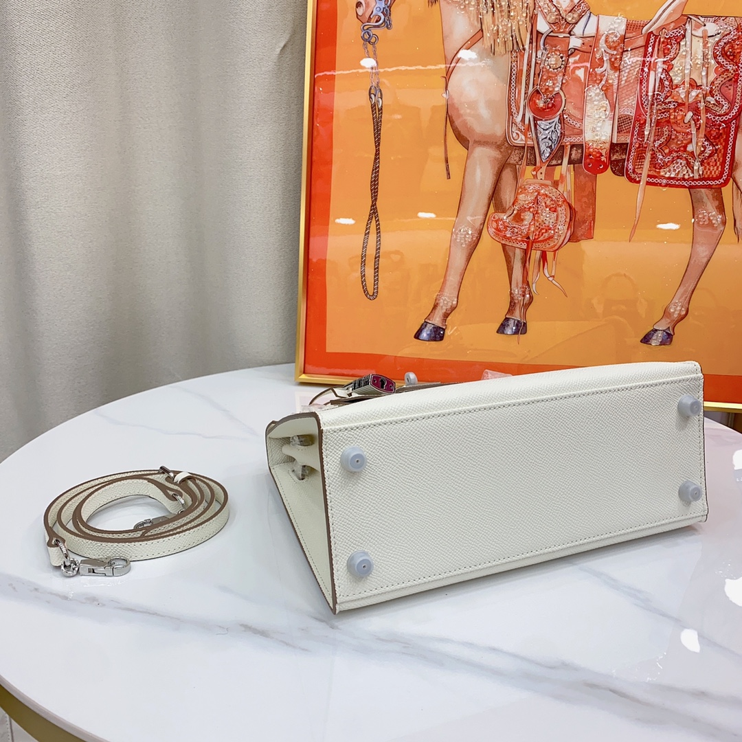 H-Inspired Kelly Haze Light White Silver Hardware - Bag - Gorchic - $156.99