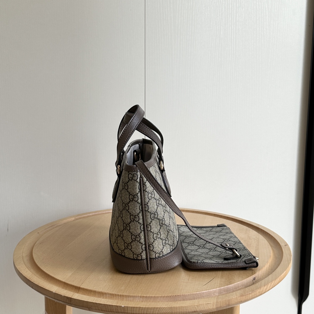 Double-G Ophidia Small Tote Bag -  Gray Bag - Gorchic - $123.99