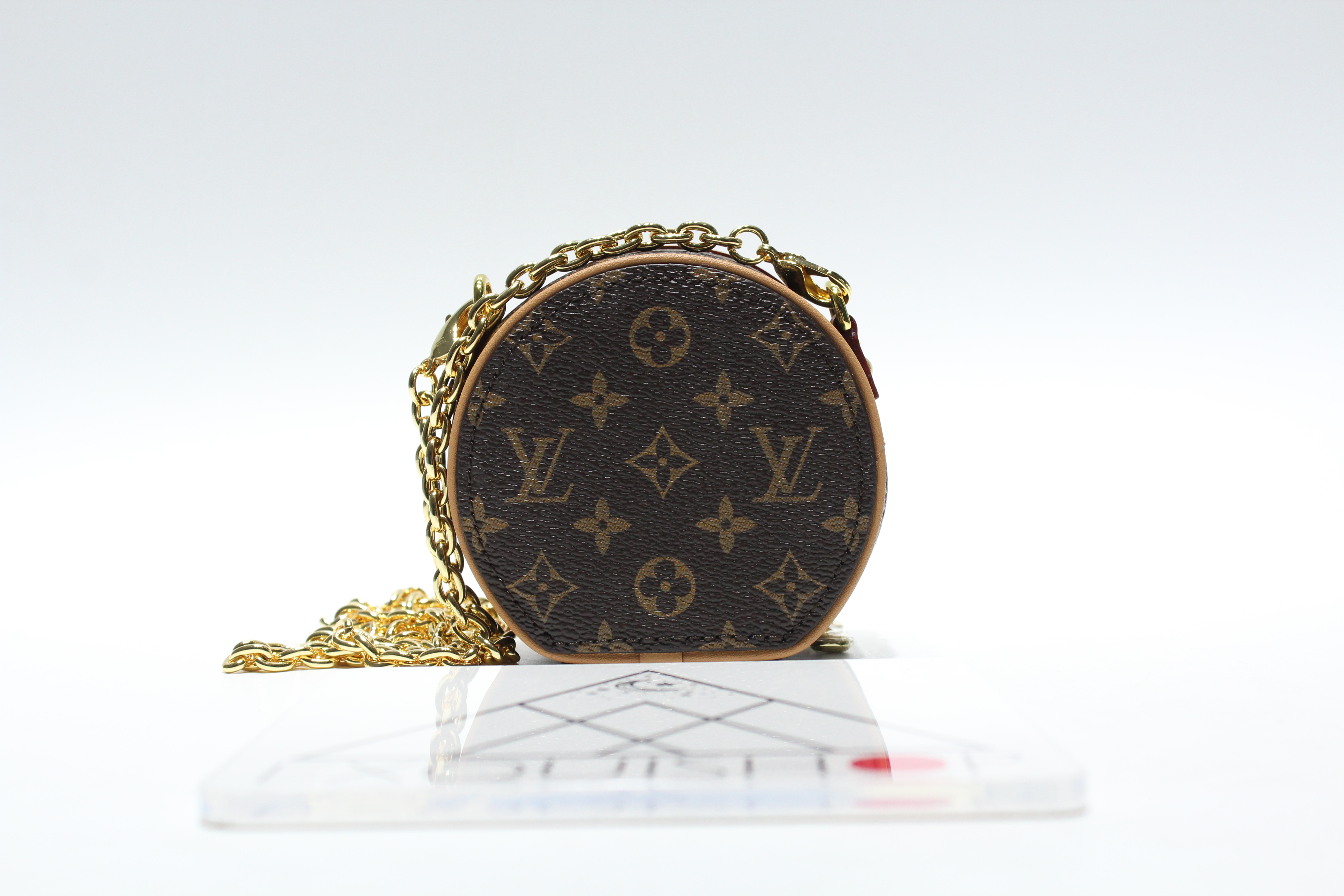 Designer Monogram Canvas Boite Chapeau Necklace Bag - Gorchic - $181.99