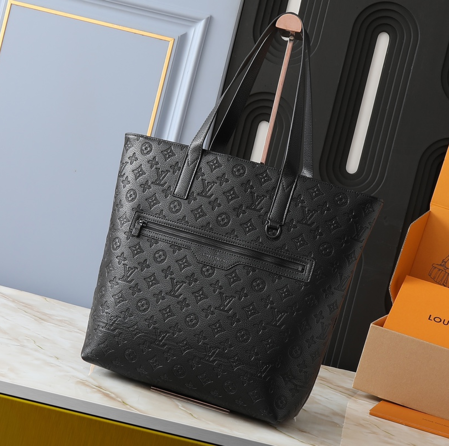 Designer Monogram Helmet Bag - Black Bag - Gorchic - $139.99