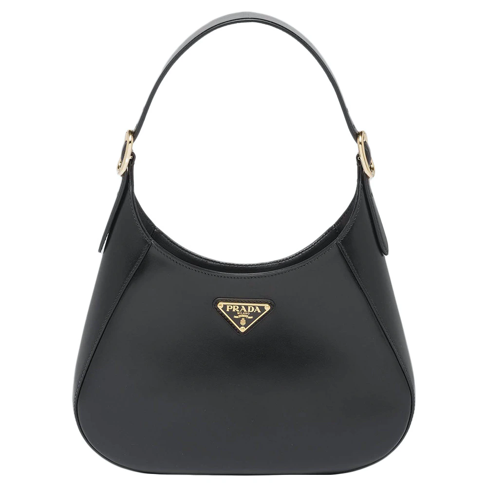 Saffiano texture Cleo brushed leather shoulder bag - Gorchic - $131.99