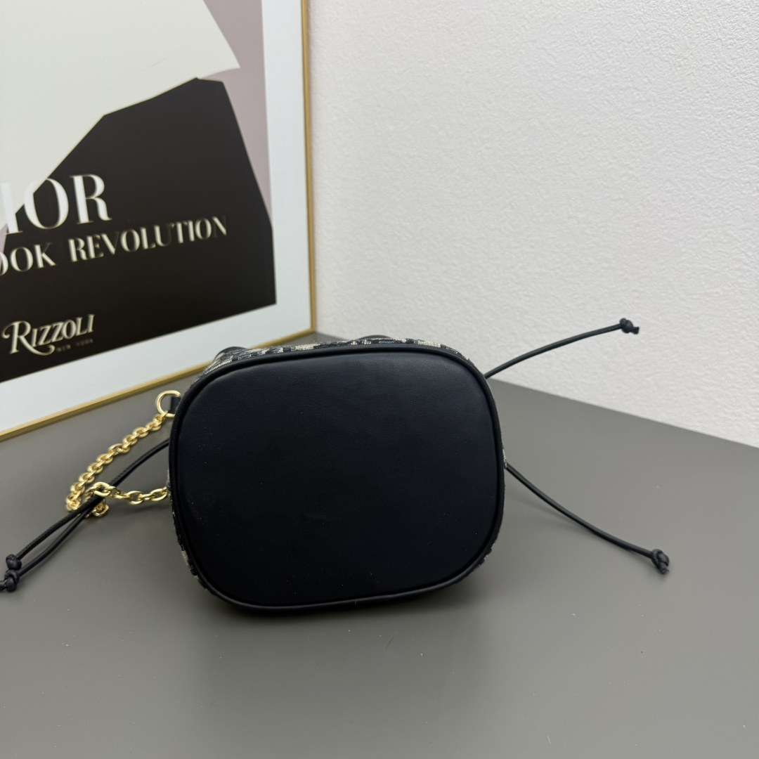 D Inspired 30 Montaigne Drawstring Mini Bucket Bag - Old Flower Bag - Gorchic - $173.99