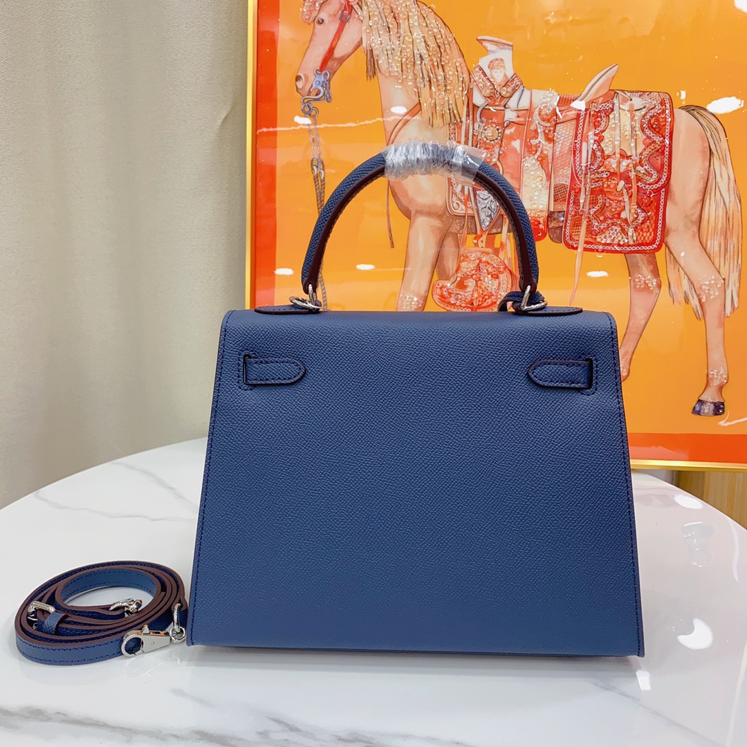 H-Inspired Kelly Haze Blue Silver Hardware - Bag - Gorchic - $156.99