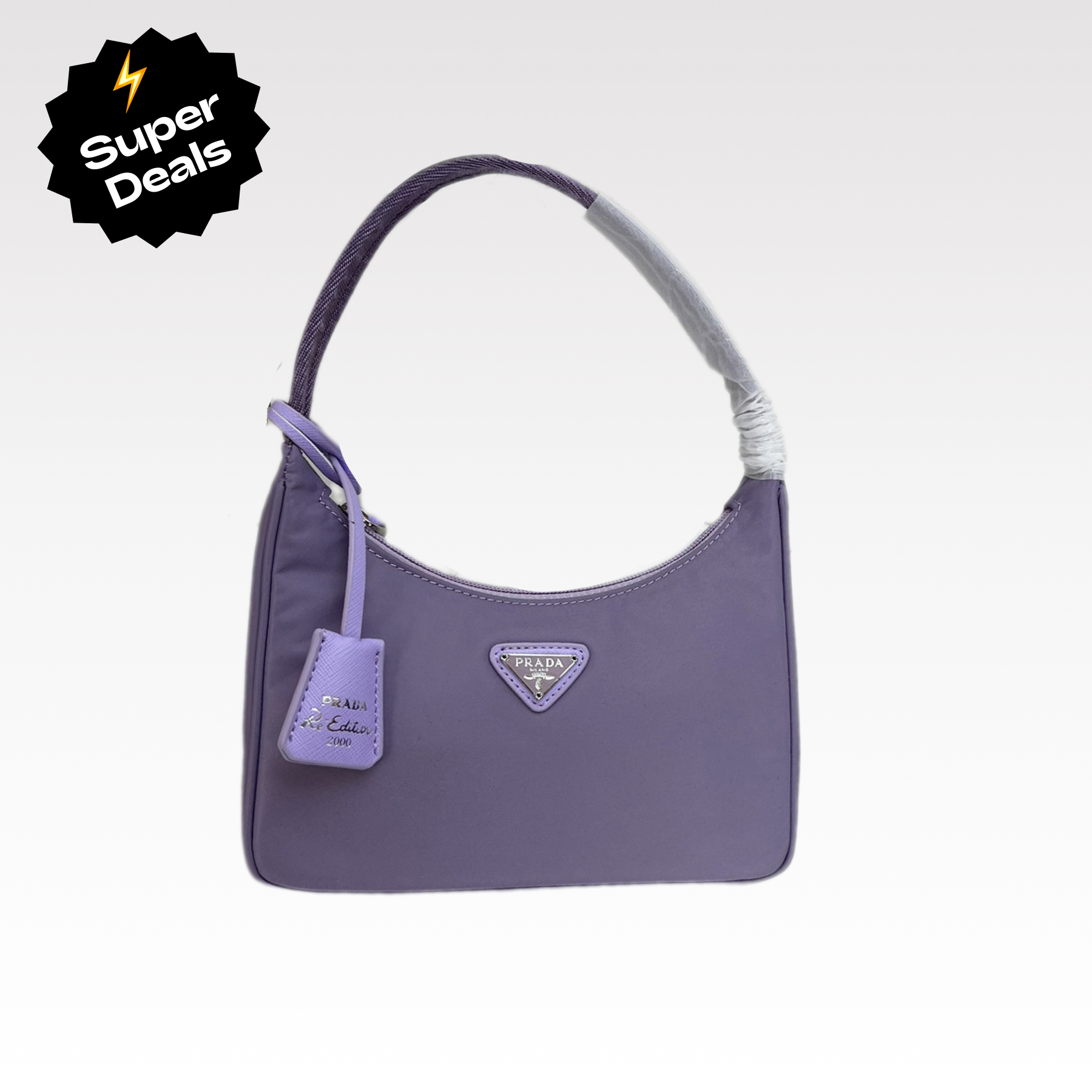 Saffiano texture Hobo Medieval Moon Bag - Purple Bag - Gorchic - $93.99