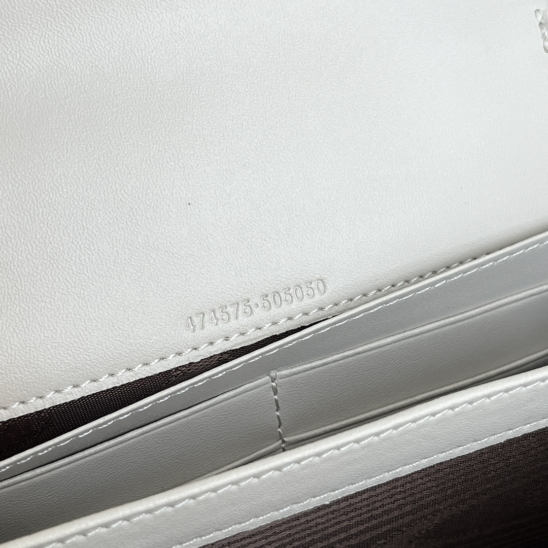 Double-G Marmont Chain Wallet - White Wallet - Gorchic - $123.99